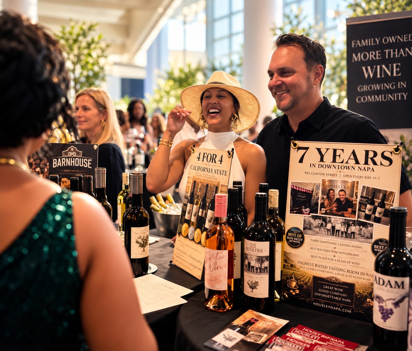 Guests meeting wine partners at a Black Food & Wine Experience tasting in Napa